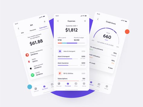 Budgeting app design concept by Khoa. JAK Learn Ux Design, Personal Finance App, Budget App, Finance App, Personal Budget, App Design Inspiration, Mobile App Ui, App Ui Design, Learning Design