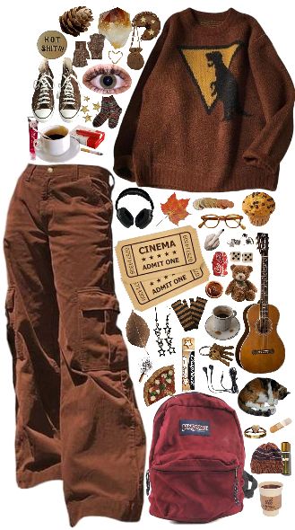 Paranormal Outfit Aesthetic, Wilburcore Outfits, Dinosaur Aesthetic Outfit, Dinosaur Inspired Outfit, Clothing Boards Outfits, Paleontology Outfit, Gravity Falls Aesthetic Outfit, Nerdcore Outfit, Outfit Ideas Funky