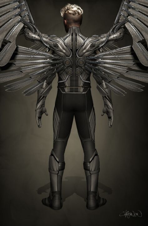 New X-men concept art Apocalypse Movies, X Men Apocalypse, Bryan Singer, X-men Apocalypse, Conceptual Artwork, Metal Wings, Ben Hardy, Arte Robot, Arte Dc Comics