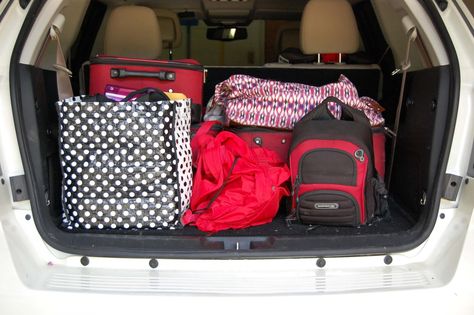 How to Pack for Road Trips like a Pro Car Packing, Big Suitcases, Plane Photography, One Suitcase, Airport Pictures, Activity Bags, Inside Car, Road Trip Packing, Packing Clothes