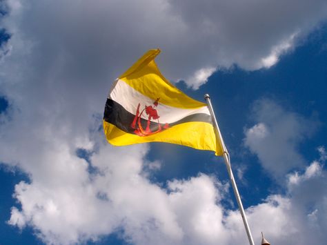National Flag of Brunei Darussalam Travel, Brunei Aesthetic, Brunei Darussalam, National Flag, Brunei, Flag, Photographer, Quick Saves