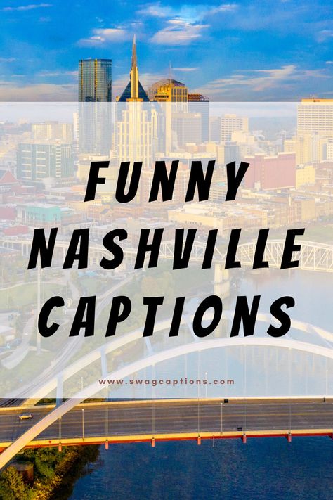 Get ready to laugh your boots off with these hilarious Nashville captions! From honky-tonk antics to Music City mishaps, these witty one-liners will have you rolling with laughter. Pin now for your daily dose of Funny Nashville Captions! Funny, Nashville, Best Captions, Music City, Instagram Look, To Laugh, The Spirit, Puns, Daily Dose