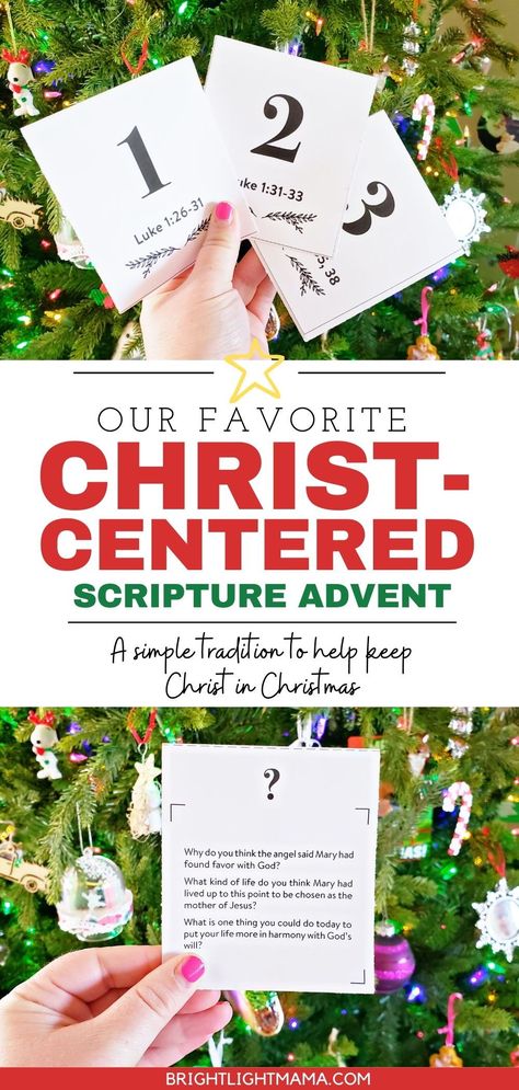 Natal, Christ Centered Advent Calendar, Simple Scripture, Advent Calendar Christian, Scripture Passages, Keep Christ In Christmas, Lds Christmas, Christ In Christmas, Nativity Advent Calendar