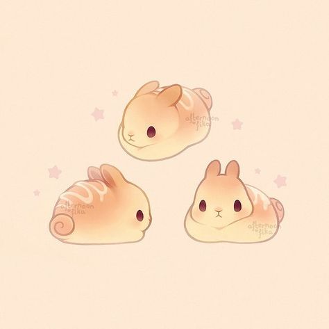 Afternoon Fika on Instagram: “Cinnamon buns! 🐇 . . #cinnamonbun #cinnamonrolls #bunny #rabbit #cute #kawaii #fika” Kawaii, Cinnamon, Buns, Afternoon Fika, Rabbit Cute, Rabbit Drawing, Cinnamon Buns, Cute Kawaii, Bunny Rabbit