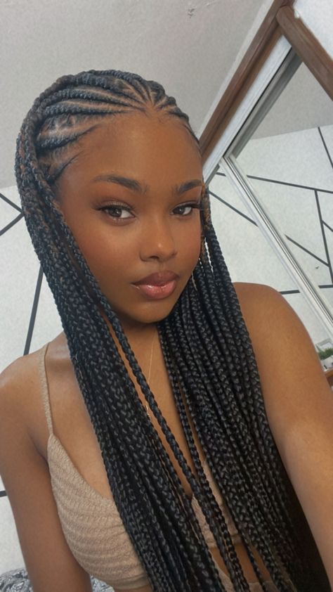 Blonde Underneath Hair, Braids Simple, Cornrows Braids For Black Women, Wedding Hair Up, Vlasové Trendy, Big Box Braids Hairstyles, Feed In Braids Hairstyles, Quick Braided Hairstyles, Easy Hairstyles For Medium Hair