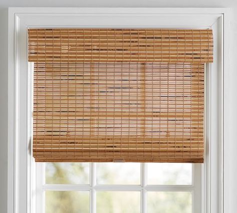 Bali® Cordless Custom Natural Shade, Tiki, 26 x 48" | Pottery Barn Teen Curtains, Classic Roman Shades, Cordless Roller Shade, Bali Blinds, Light Filtering Shades, Cordless Roman Shades, Window Casing, Bamboo Light, Salon Suites