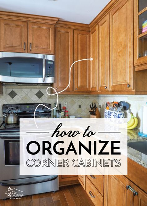 Organisation, How To Organize Corner Kitchen Cabinet, Narrow Cabinet Kitchen, L Shaped Kitchen Cabinets, Small Corner Cabinet, Corner Kitchen Cabinet Ideas, Kitchen Corner Cupboard, Kitchen Cabinet Organization Layout, Corner Cabinet Organization