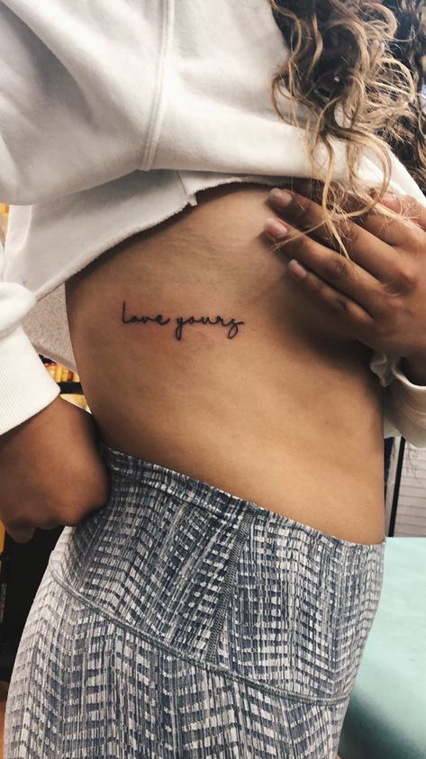 Love Yourz J Cole Tattoo Rib, Love Yourz Tats J Cole, J Cole Quote Tattoo, Live Yourz Jcole Tattoo, J Cole Tattoo Quotes, Love Yourz J Cole Tattoo Forearm, Love Yourz J Cole Tattoo Cursive, Love Yourz Tats, Love Yourz J Cole Tattoo Ideas