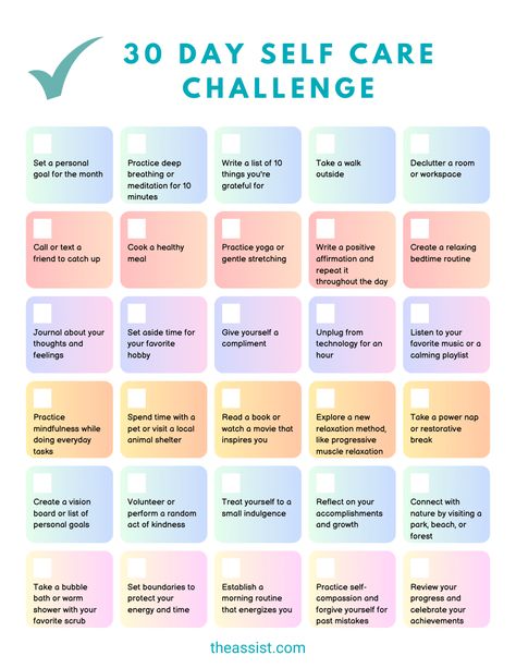 The Assist 30 Day Self Care Challenge 30 Day Selfcare Challenge, 30 Days Self Care Challenge, 30days Challenge Ideas, September Self Care Challenge, 30 Day Self Care Challenge For Women, 30 Days Challenge Self Care, 30 Day Challenge Ideas, 30 Day Self Care Challenge, 30 Day Self Care