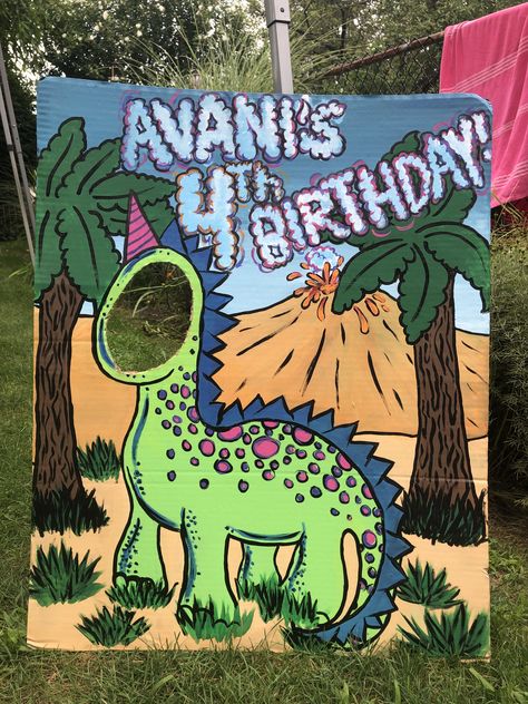 Diy Dino Photo Booth, Dinosaur Birthday Photo Booth, Dinosaur Party Photo Booth, Dinosaur Photo Prop, Dinosaur Photo Backdrop, Dinosaur 4th Birthday Party, Dinosaur Photo Booth, Cardboard Face, Dinosaur Cut Outs