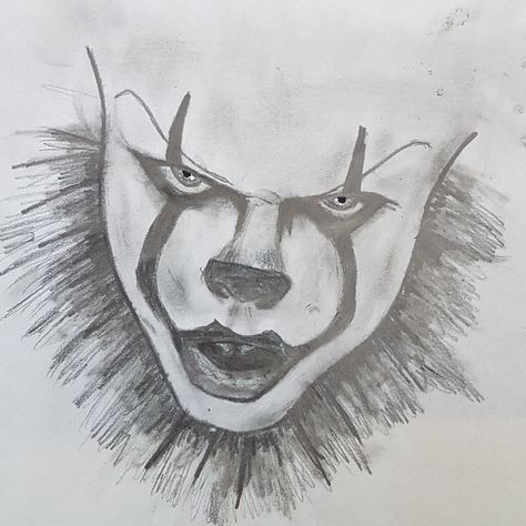 Movie Character Sketch, Jason Drawing, Pennywise Drawing, Scary Things To Draw, Creepy Sketches, Vampire Drawings, Desenhos Halloween, It Chapter Two, Joker Drawings