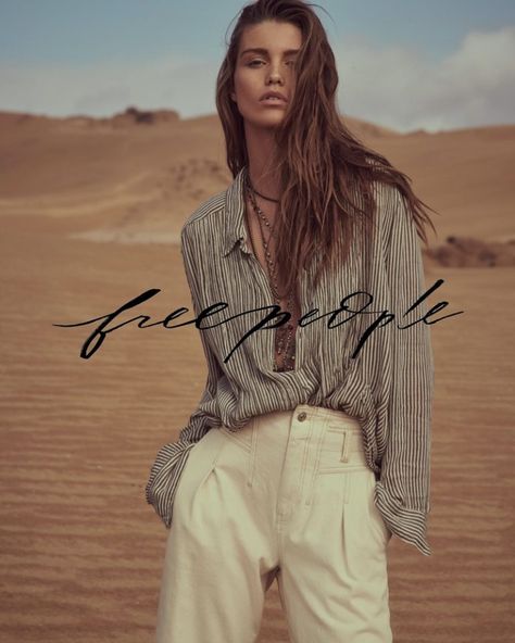 Luna Bijl stars in Free People March 2020 catalog Desert Fashion Editorial, Luna Bijl, Free People Spring, Mode Editorials, Safari Chic, Style Photoshoot, Desert Fashion, People Clothes, Breezy Dress