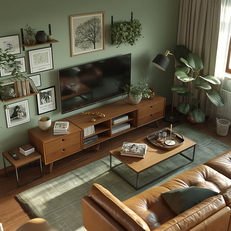 70s living room, retro living room, mis¡d century modern living room