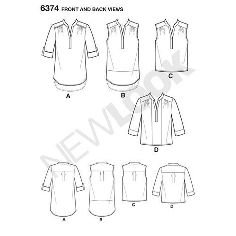 New Look Tops, Tunic Sewing Patterns, New Look Patterns, Shirt Sewing Pattern, Half Sleeve Tops, Handmade Wardrobe, Pattern Code, Tunic Pattern, Top Sewing Pattern