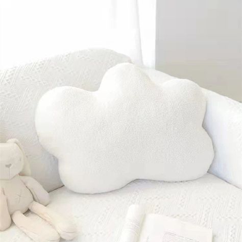 Pastel Aesthetic Bedroom, Aesthetic Bedroom Decor, Cloud Cushion, Cloud Pillow, Comfy Pillows, Clouds Design, Cloud Shapes, Plush Pillow, White Cloud