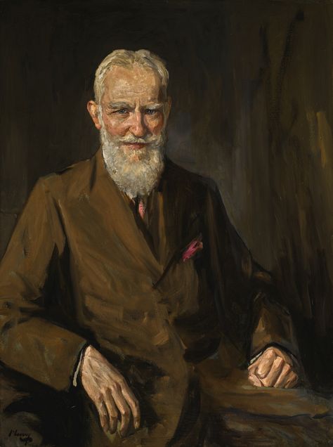 George Bernard Shaw by Sir John Lavery, 1929 John Lavery, Irish Artists, August Strindberg, Irish Painters, Ireland Scotland, Samuel Beckett, John William Waterhouse, George Bernard Shaw, Bernard Shaw