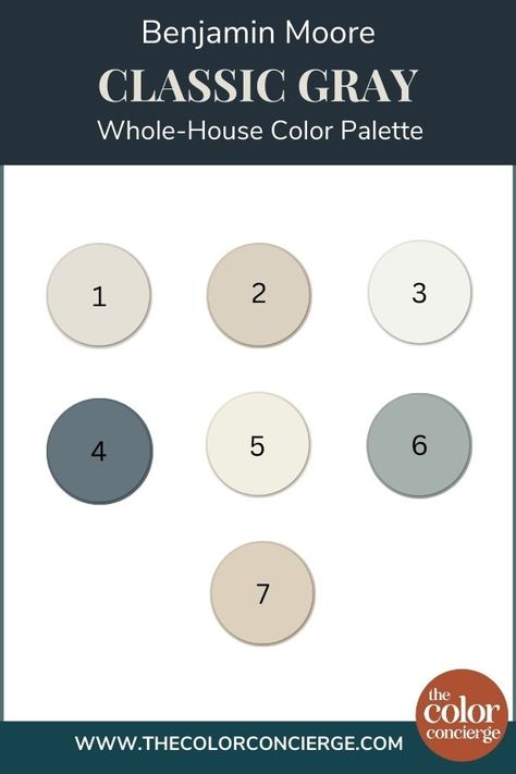 Classic Gray Color Palette, Neutral Kitchen Colors Schemes, Bm Edgecomb Gray, Bm Classic Gray, Exterior House Paint Color Schemes, Grey Paint Palette, Neutral Kitchen Colors, Neutral Gray Paint, Farmhouse Color Palette