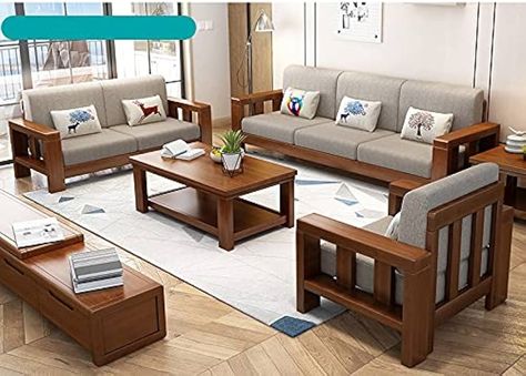 Sala Set, Meja Sofa, Living Room Indian, Sofa Design Wood, Furnitur Ruang Keluarga, Kursi Sofa, Sofa Tamu, Luxury Sofa Design, Wooden Sofa Set Designs