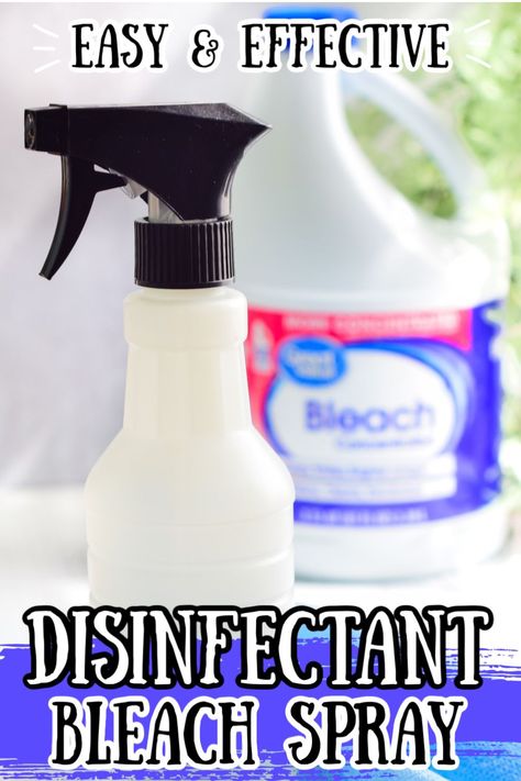 Learn how to make and use a powerful household disinfectant spray with only bleach and water. Clorox Spray, Bleach Spray, Diy Cleaning Spray, Homemade Bleach, Cleaning With Bleach, Clorox Bleach, Disinfectant Spray, Cleaner Recipes, Diy Sprays