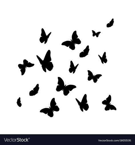 Sillouette Painting, Mandala Tattoos For Women, Silhouette Butterfly, Butterfly Vector, Butterfly Sketch, Butterfly Silhouette, Tattoo Outline Drawing, Silhouette Drawing, Simple Butterfly