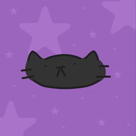 Black Cat Purple Background, Cat Purple Icon, Purple Cat Pfp, Stars Background, Purple Stars, Cat Images, Purple Vibe, Discord Pfp, Purple Christmas