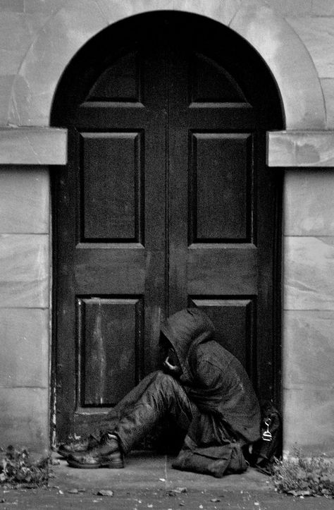 St John's | Unhappy soul in a doorway of St John's Church, W… | Flickr Sleeping Bag, St John's Church, Le Cri, Homeless People, We Are The World, Lost Soul, Sleeping Bags, Helping The Homeless, Documentary Photography