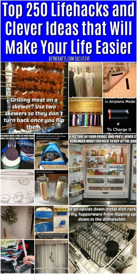 Top 250 Lifehacks and Clever Ideas that Will Make Your Life Easier - The BEST lifehacks! Simplify your life and appear smarter by applying these ingenious life-hacks to your daily life. This is probably the biggest lifehack post online all in one page no pagination. Organisation, Las Vegas, Clay Mation, 1000 Lifehacks, Organizing Hacks, Decoration Birthday, Diet Vegetarian, Mason Jar Lighting, Hacks Videos