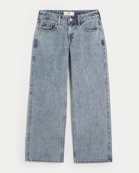 Women's Jeans | Hollister Co. Hollister Low Rise Baggy Jeans, Black Baggy Jeans, Low Rise Baggy Jeans, Nuh Uh, Comfy Jeans, Comfortable Leggings, Comfortable Jeans, Sophomore Year, School Clothes