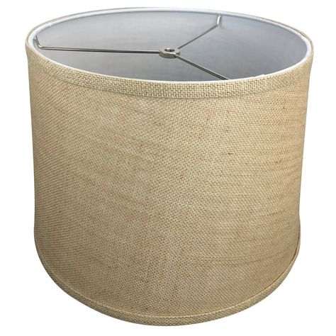 FenchelShades.com Burlap Lamp Shade, 12-inch By 14-inch By 10-inch, Washer (Spider) Attachment ** To view further for this item, visit the image link. (This is an affiliate link and I receive a commission for the sales) Buffet Lamps, Burlap Lampshade, Transitional Lamps, Lamp Shades For Sale, Painted Buffet, Drum Lamp Shade, Drum Lamp, Nickel Hardware, Drum Lampshade