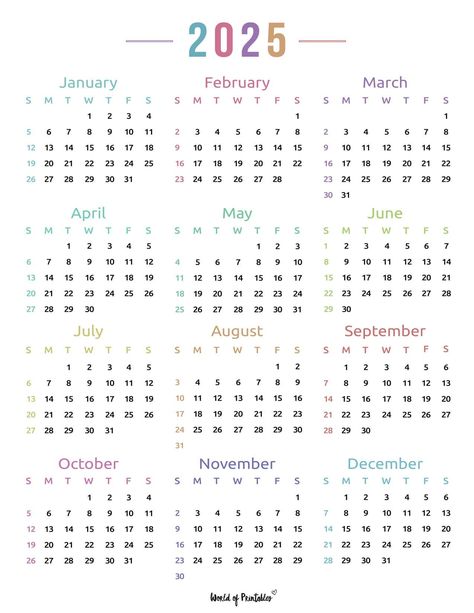 2024 Yearly Calendar, 2025 Calendar Printable Free, School Calender, 2025 Planner, Study Calendar, 2024 Printable Calendar, Student Calendar, Activity Calendar, Printable Yearly Calendar