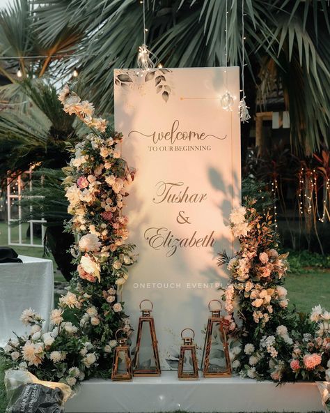 Welcome to Love Story: Tushar and Elizabeth Wedding #welcomeboard #weddingwelcomesign #weddings #trending