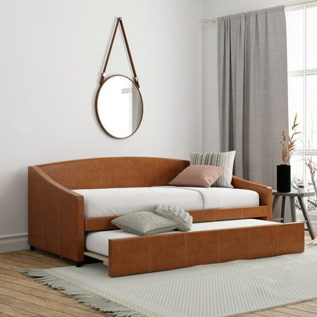 Twin Daybed With Trundle, Twin Daybed, Upholstered Daybed, Office Guest Room, Guest Room Office, Daybed With Trundle, Inspire Me Home Decor, Up House, Trundle Bed