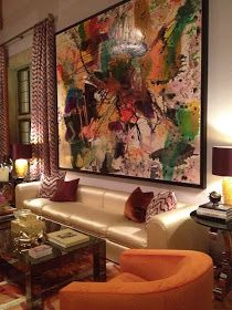 Eye For Design: Decorate Your Interiors With Oversized Art Living Room Designs, Living Rooms, Contemporary Art, South Shore Decorating, Oversized Art, Big Art, South Shore, Modern Art, Healthy Living