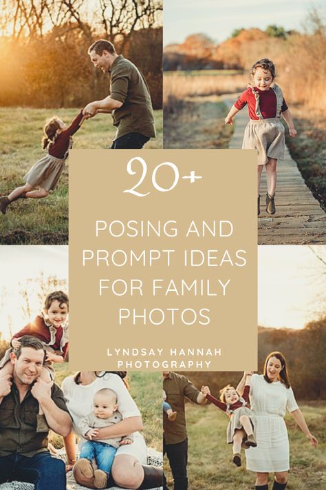 Photo Poses For Family Of Four, Unique Family Photoshoot Ideas Awesome, How To Pose For Family Pictures Tips, Family Photography Posing, Family Photography Posing Prompts, Family Photo Shoot Prompts, Photography Poses For Families, How To Pose Family Photos, Family Picture Prompts