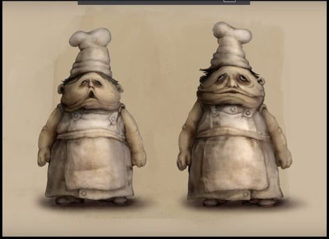 LITTLE NIGHTMARES Concept Art Little Nightmares Monsters, Little Nightmares Characters, Chef Character, Creepy Games, Nightmares Art, Art Alevel, Little Nightmares Fanart, Little Nightmares, Monster Concept Art