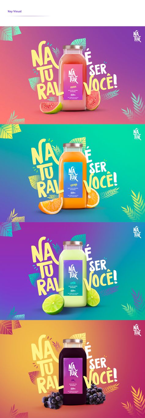 Behance :: For You Best Advertising Design, Fun Product Packaging, Stand Product Design, Color For Food Branding, Typography Product Design, Gradient Design Packaging, Product Typography Design, Graphic Advertising Design, New Product Advertising