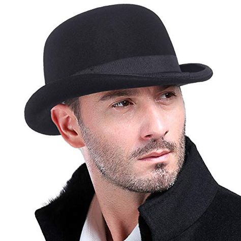 Derby Hats Men, Bowler Hat Outfit, Concept Outfits, Different Hat Styles, Mens Dress Hats, 1920s Men, Tattoo Practice, Popular Hats, Round Hat