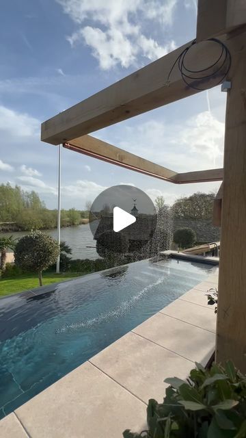 Jarvis Heating, Plumbing & Gas on Instagram: "🤩 Rain Curtain! 🤩
Client wanted bespoke 54mm copper rain curtain on this stunning infinity pool…..So we did 🫡

#plumber #plumbing #pipework #copper #copperpipe #copperpipework #soldering #plumbingporn #plumbinglife #plumbersofinstagram #installation #worldplumbers #broads #infinitypool #bespoke #gardendesign #ontheriver #granddesigns #gardenideas #garden #gardenpool #oak #oakframe #views #river #home #house #plumbcity#50 #bts" Soldering, Plumbing, Garden Design, Rain Curtain, Copper Pipe, Garden Pool, Grand Designs, Home House, Infinity Pool