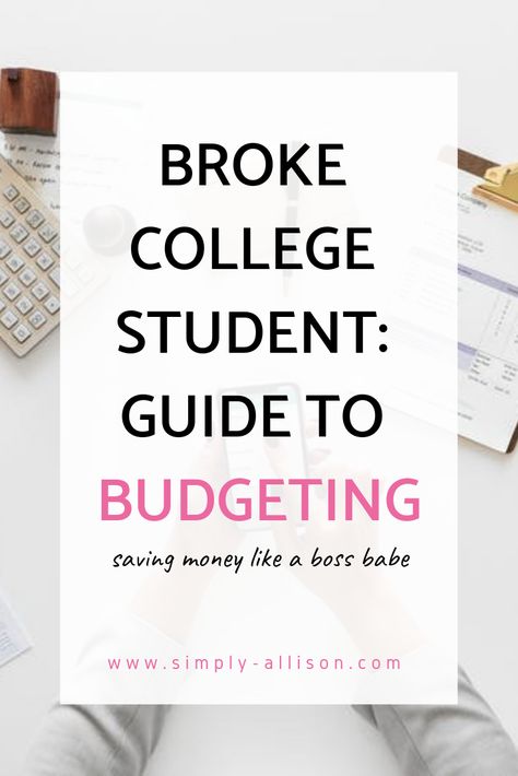 Broke College Student Guide: to Budgeting.This is to help all my fellow college student's who need help with saving money and budgeting. Budgeting Saving Money, Money Rain, College Student Budget, College Budgeting, College Guide, Tips For College, Broke College Student, Student Finance, Student Budget