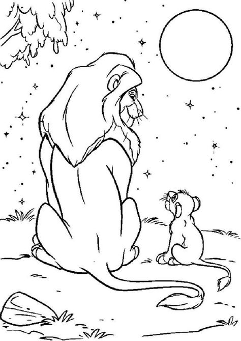 Free & Easy To Print Lion Coloring Pages - Tulamama Lion King Coloring Pages, King Drawing, Lion King Tattoo, Lion Coloring Pages, Lion King Drawings, Disney Princess Colors, Disney Princess Coloring Pages, Cartoon Disney, Horse Coloring Pages