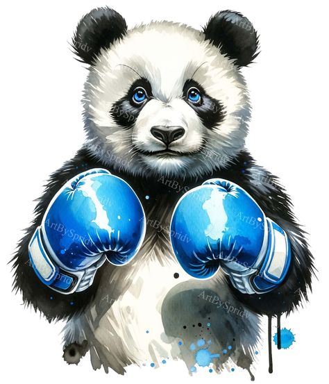 Pandas, Boxing Stickers, Tumblers Sublimation, Dtg Printing, Boxing Gloves, Digital Clip Art, Creative Projects, Birthday Party Decorations, Customized Gifts