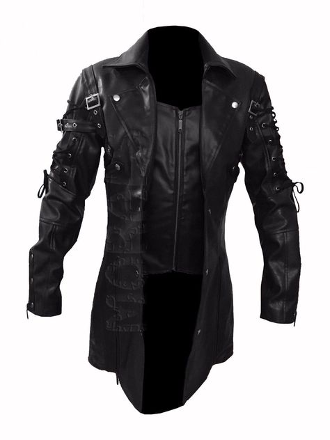 MATRIX TRENCH COAT, Red Black Leather Jacket, Gothic Van Helsing | eBay Gothic Trench Coat, Leather Jacket Punk, Plus Size Leather Jacket, Steampunk Man, Steampunk Men, Mens Leather Coats, Leather Coat Jacket, Steampunk Gothic, Top Streetwear