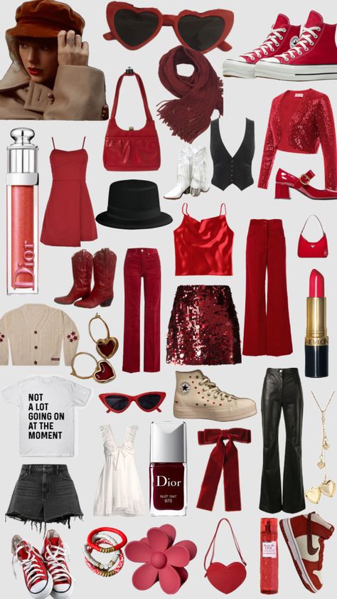 red tv eras tour outfit ideas Concert Taylor Swift, Eras Tour Outfits, Taylor Swift Costume, Eras Tour Outfit, Taylor Outfits, Taylor Swift Birthday, Taylor Swift Party, Taylor Swift Tour Outfits, Birthday Fits