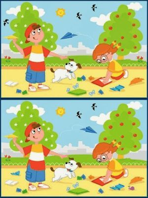 Spot the Difference Picture Puzzle Spot The Difference Printable, Spot The Difference Kids, Mind Teasers, Find The Difference Pictures, Spot The Difference Puzzle, Find The Differences Games, Picture Comprehension, Fun Worksheets For Kids, Small Drawing