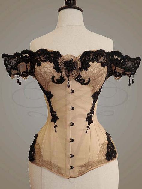 Overbust Corset "Aphrodite" by ~v-couture-boutique Steampunk Fashion, Stil Vintage, Boutique Couture, Vintage Corset, Corset Fashion, Overbust Corset, Corsets And Bustiers, Corset Lingerie, Mode Vintage