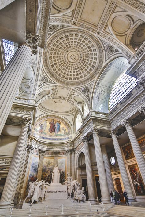 Paris Pantheon, Pantheon Paris, French Landmarks, Cavo Tagoo Mykonos, Classical Building, Paris Landmarks, Architecture Classic, Paris Architecture, Interior Minimalista