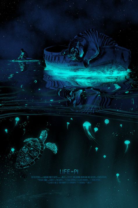 Pi Film, Life Of Pi 2012, Interstellar Posters, Life Of Pi, Dark Artwork, Movie Poster Art, Geek Culture, Limited Edition Art Print, Movie Art