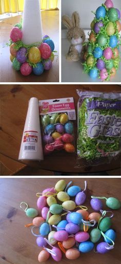 Diy Easter Decor, Easter Decor Ideas, Easter Arts And Crafts, Tree Tutorial, Easter Egg Tree, Egg Tree, Diy Ostern, Easter Decorations Kids, Easter Decorations Dollar Store