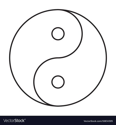 Ying Yang Outline, Yin Yang Outline, Yin And Yang Tattoo, Yin Yang Images, Yin Yang Flower, Flower Drawing Easy, Easy Tattoos To Draw, Jin Yang, Yin En Yang