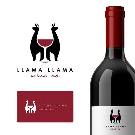 Wine Branding Design, Co Logo Design, Wine Logo Design, Eco Logo Design, Fresh Logo Design, Farm Logo Design, Logo Design Mockup, Wine Company, Llama Llama